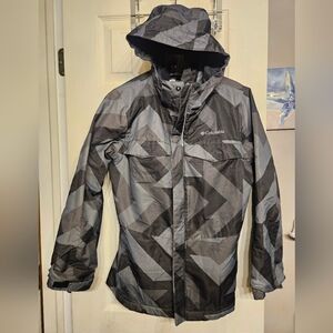 Columbia interchange gray boys waterproof jacket coat size 10 / 12 medium